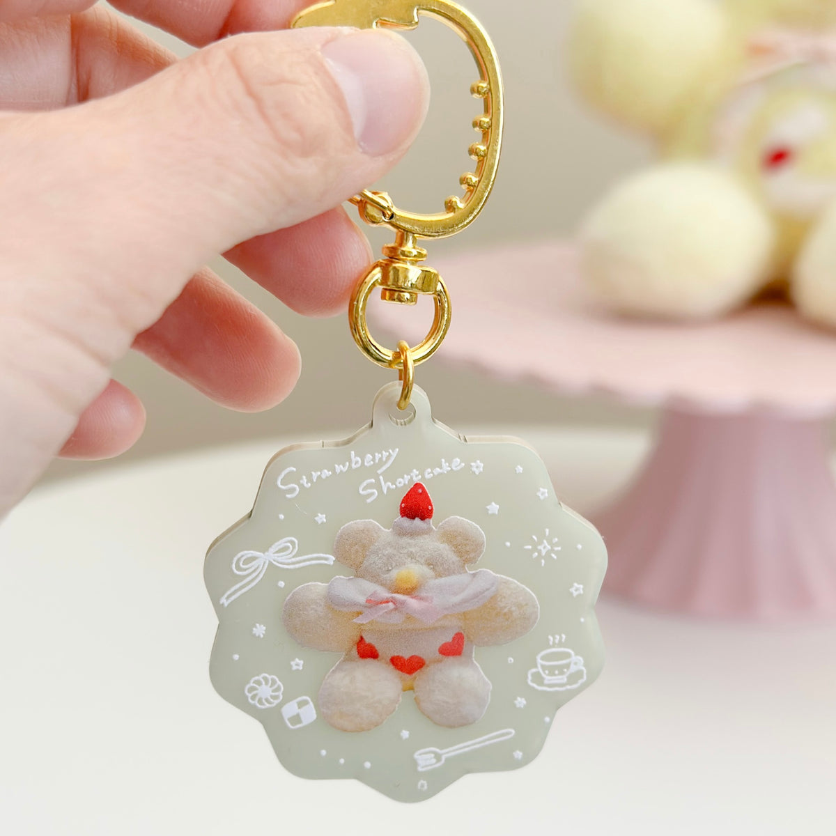 Shortcake Bear Acrylic Keychain